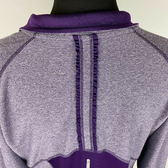 C9 By Champion L Purple Collared Partial Zip Pullover Long Sleeve Mesh Accents - Picture 8 of 10